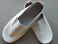 Чешки кожаные белые подростковые и для взрослых 23,5 -25,5 см на размер обуви 36-39