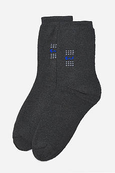 Шкарпетки чоловічі махрові темно-сірого кольору розмір 42-48                                         163496M