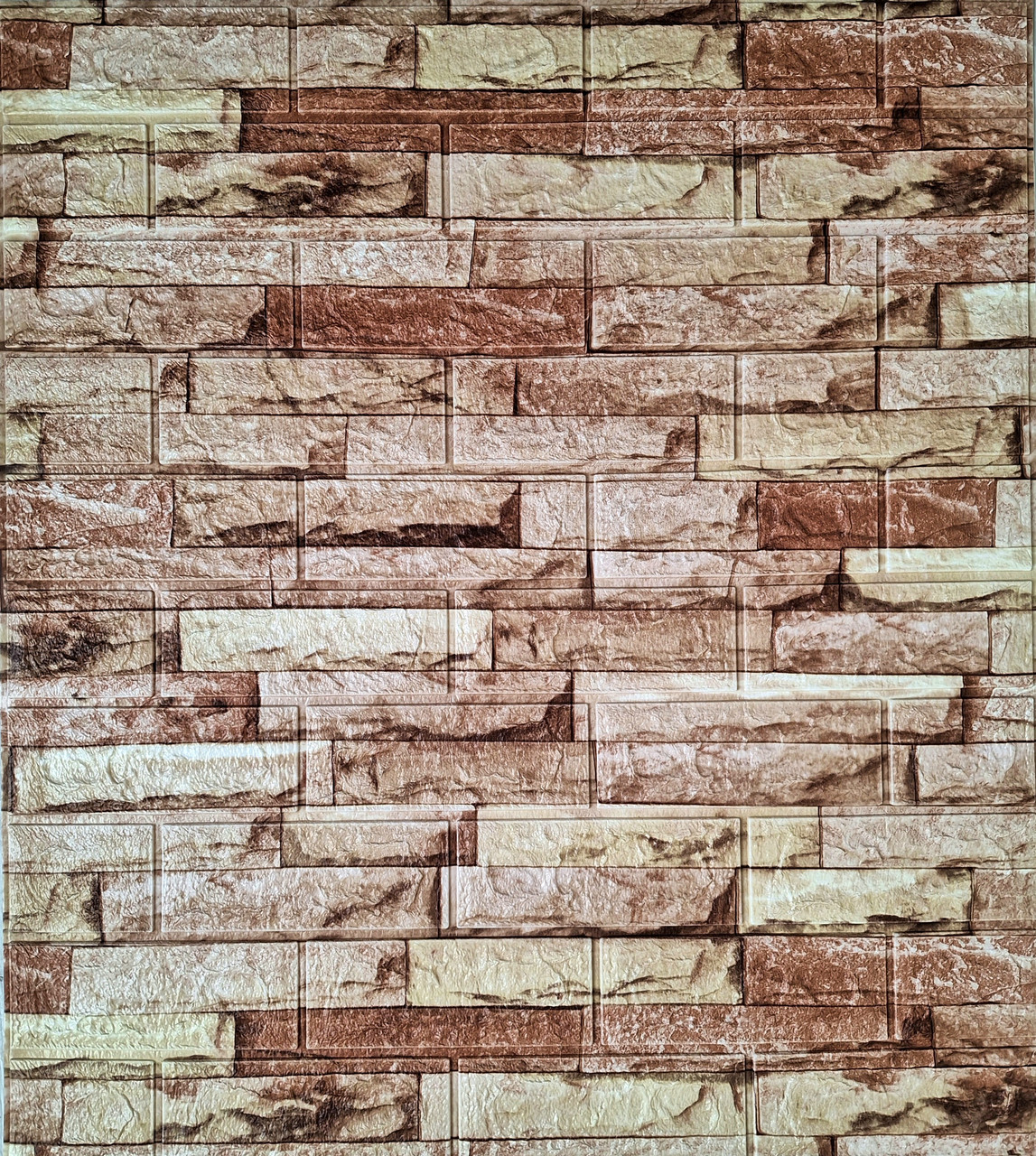 Декоративна 3D панель самоклейка декор під янтарний камінь 77*70 см 3 мм 13L NNDesign, фото 1