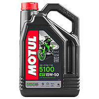 Масло моторное 5100 4T 4л 15W-50 4х-тактное полусинтетическое MOTUL ( ) 104083-MOTUL