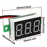 Вольтметр цифровий зелений з LED-індикатором 0.36 дюйма DC 4.5V - DC 40V   ЧЕРВОНИЙ, фото 3