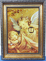 Ікона з бурштину Ангел і-117 Гранд Презент 20*30