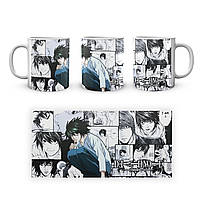 Кружка Death Note Тетрадь Смерти L Коллаж CP 03.382.594 "Ts"