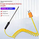 Термопара К-типа довжиною 500 мм  (от -50°C до +1200°C) довжиною 1,5 м з сталевим щупом, фото 4
