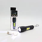 Потужний ручний ліхтарик з USB-зарядкою та ZOOM, BL-29-T6 / Тактичний LED ліхтар на акумуляторі, фото 10