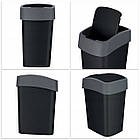 Контейнер для сміття чорний "FLIP BIN" 45L, фото 3