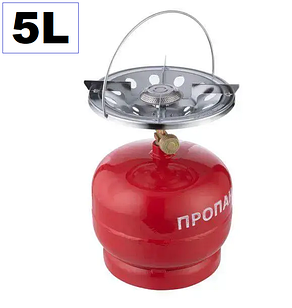 Балон газовий на 5л із пальником Zegor (газовий балон для кемпінгу. Газовий балон із пальником) PGS-03