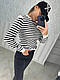 Крутий жіночий в'язаний светр у смужку вовна, фото 9