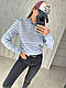 Крутий жіночий в'язаний светр у смужку вовна, фото 10