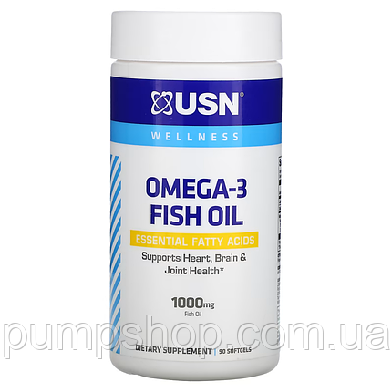 Жирні кислоти омега-3 USN Omega 3 Fish Oil 1000 мг 90 капс., фото 2