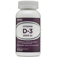 Витамин D для спорта GNC Vitamin D3 2000 IU 180 Tabs OP, код: 7520315