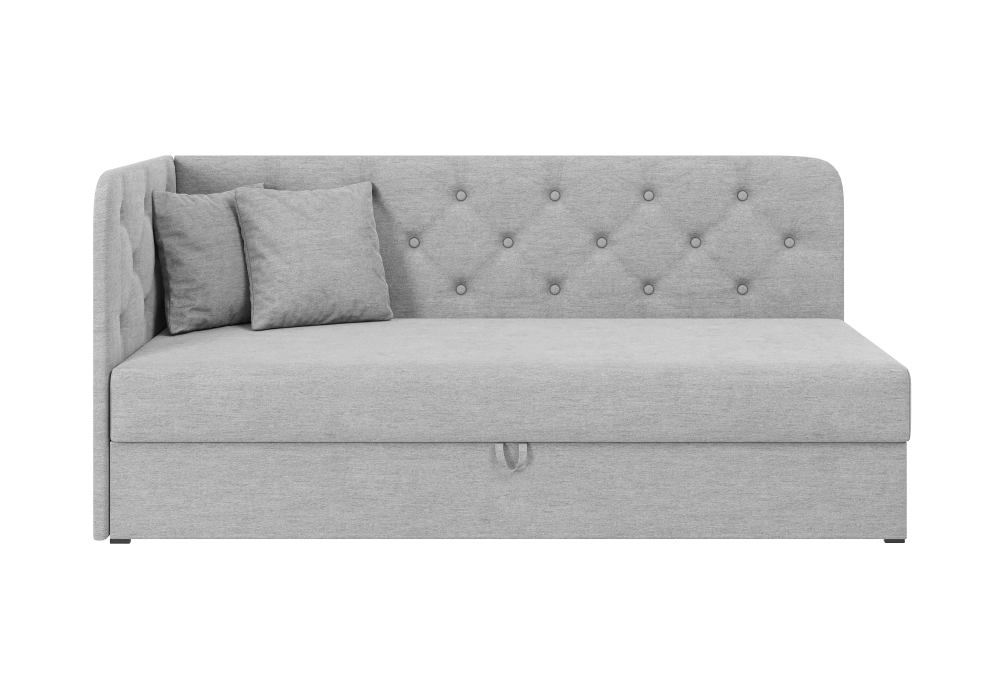 Ліжко дитяче кутове Брімо, тканина світло-сіра 80х200 см (Sofyno ТМ)