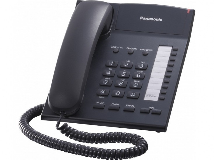 Телефон Panasonic KX-TS2382UAB дротовий 1.5м Чорний