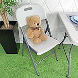 Оригінальний складний стілець Стандарт Білий 47,5х59х86,5 см, фото 8