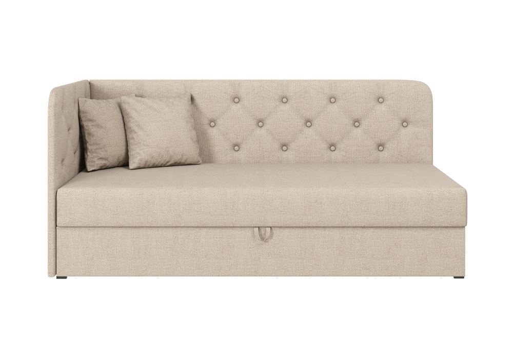 Ліжко дитяче кутове Брімо, тканина молочна 80х200 см (Sofyno ТМ)