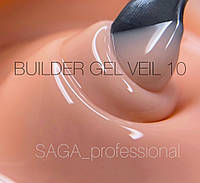 Builder veil gel Saga professional гель для наращивания ногтей объем 15 мл цвет бежевый