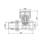 Термостатичний радіаторний клапан SANDI FORTE прямий 1/2"x1/2" з американкою SF239W15, фото 2
