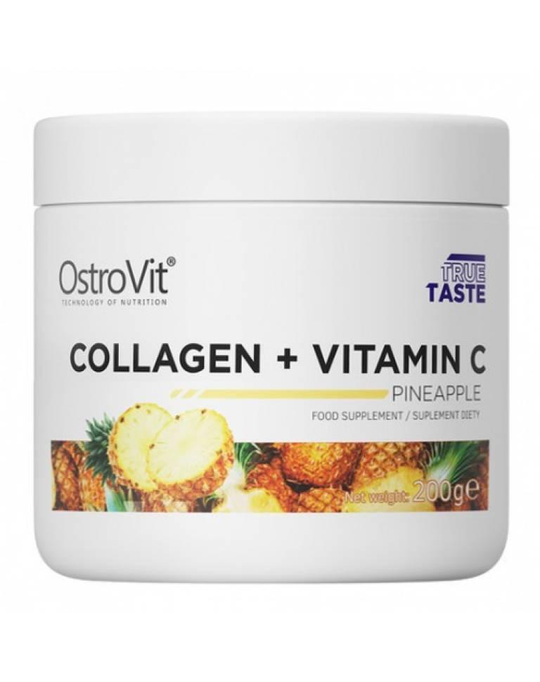 Колаген Collagen Ostrovite 200г ананас  + вітамін С