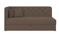 Ліжко дитяче кутове Брімо, тканина коричнева 80х200 см (Sofyno ТМ)