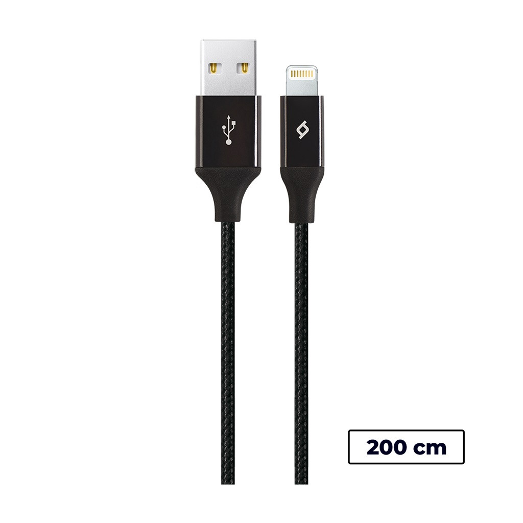 Кабель Ttec USB - Lightning (M/M), AlumiCable, 2 м, Black (2DK19S), фото 1
