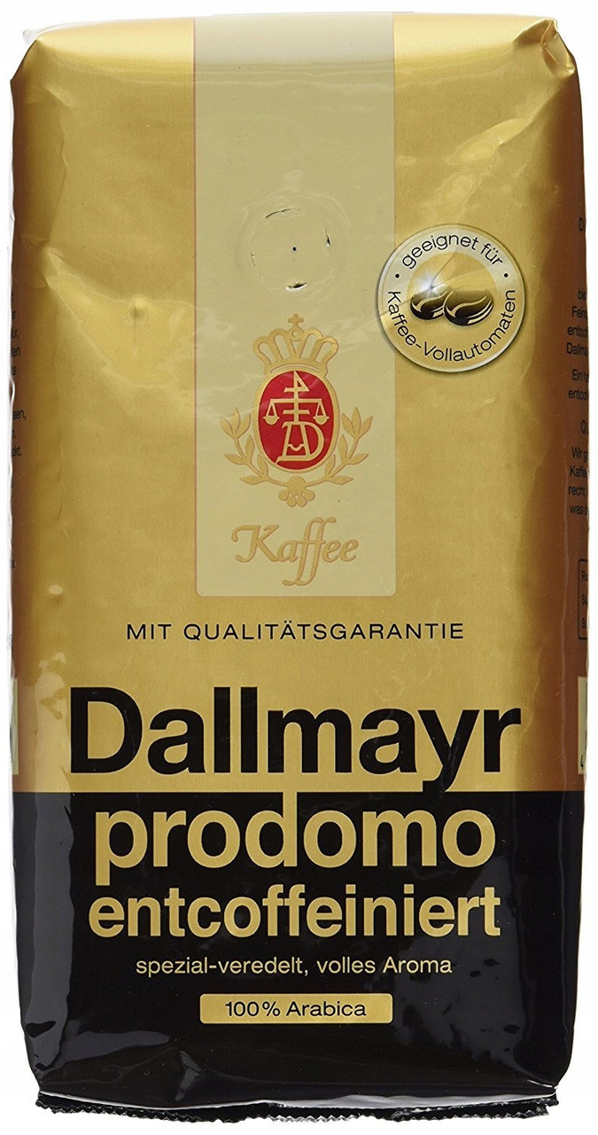 Кава в зернах Dallmayr Prodomo Decaffeinato 500 гр Німеччина 100% Арабіка Далмаєр Продомо без кофеїну декаф