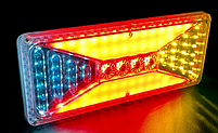 Ліхтар LED задній 12-24 V до Автомобільної техніки, вантажівок, 33х13 см (Біжний поворотник), фото 2