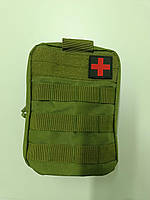 Аптечка тактична олива/ мультикам підсумок під аптечку військова аптечка сумка для медикаментів