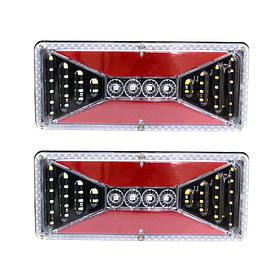 Ліхтар LED задній 12-24 V до Автомобільної техніки, вантажівок, 33х13 см (Біжний поворотник)