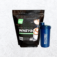 Старт комплект для набора мышечной массы Протеин Whey 80% Poland 2 кг Coffe + Шейкер