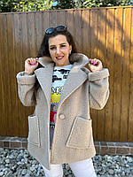 Женское демисезонное Пальто Кардиган Ткань барашек подкладка Размер 46-48,50-52,54-56