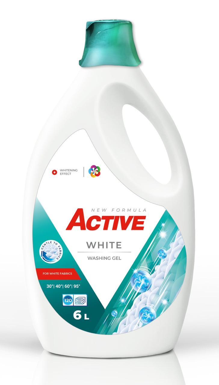 Гель для прання білих речей Active White на 120 прань 6 л