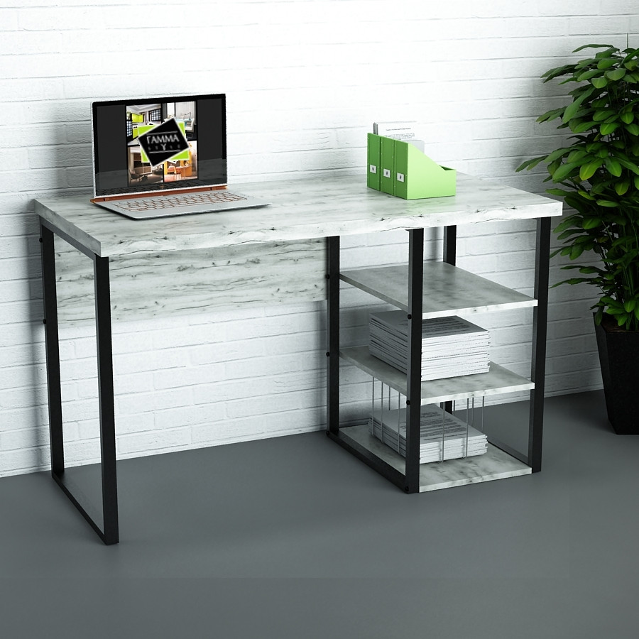 Офісний стіл лофт СПЛА-8 (600x1200x750) Дуб Крафт белый Гамма стиль, фото 1