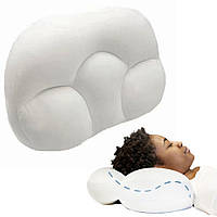 Анатомическая подушка для сна (50х30х12см) Egg Slipeer NJ-374, Белая / Подушка с шариковым наполнителем