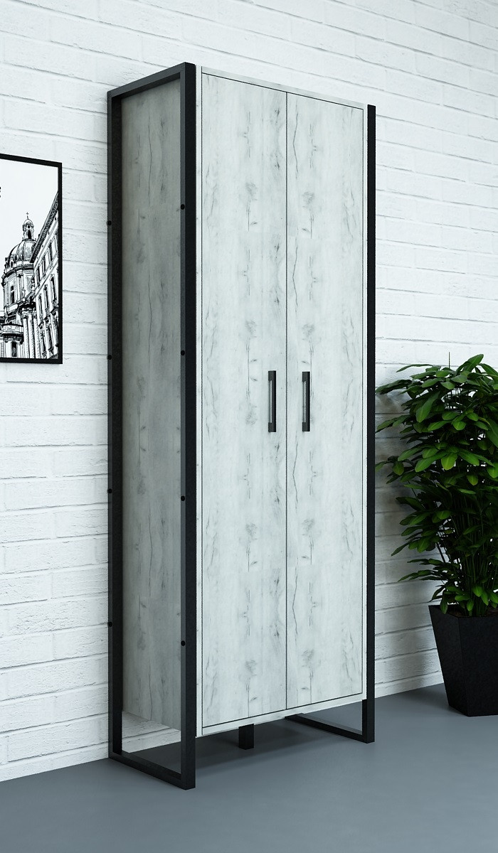 Офісна шафа лофт ШЛА-4 (600x400x1900) Дуб Крафт белый Гамма стиль, фото 1