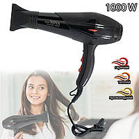 Фен для волосся "Nova NV-6150" 1800W Чорний, фен для укладки - сушка для волосся (фен для укладки волос)