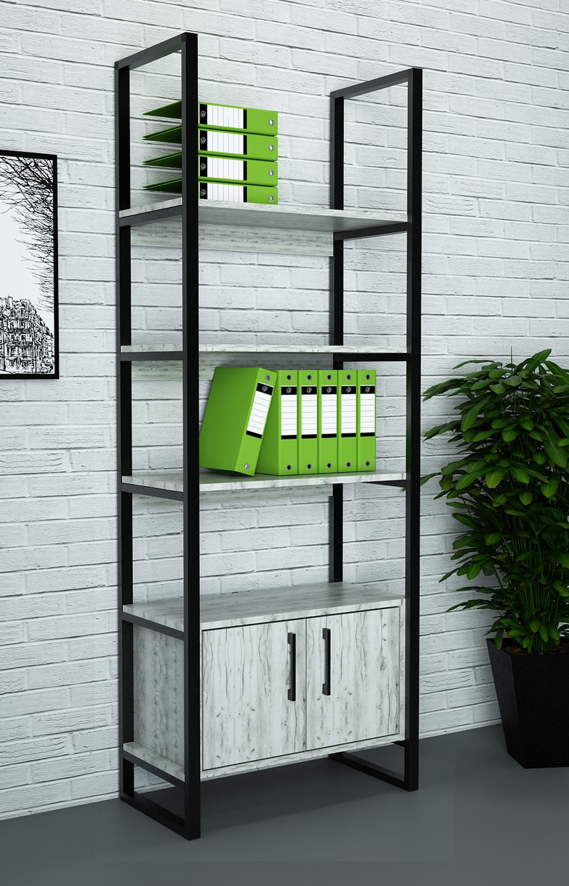 Стелаж лофт СЛ-2 (400x800x1900) Дуб Крафт белый Гамма стиль, фото 1