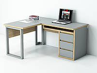 Офисный стол лофт БК-2 (1200x1600x750) Серый/Дуб Сонома Гамма стиль (V4484)