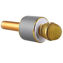 Мікрофон бездротовий Wster WS-858 акумуляторний для караоке з Bluetooth зі зміною голосу, фото 6