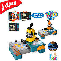 Детский микроскоп Limo Toy SK 0029 ABCD игровой набор на батарейках Оранжевый