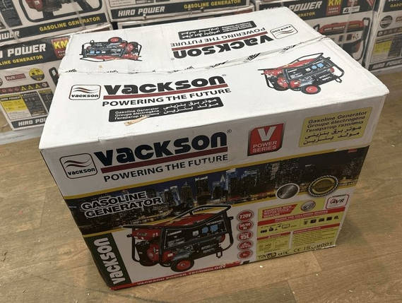 Генератор бензиновий Vackson VC16000EV2 Avr однофазний побутовий портативний 6.5 кВт з електростартером, фото 3