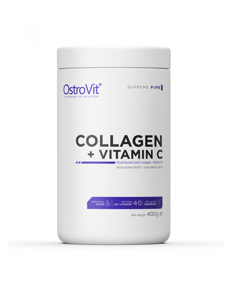 Колаген Collagen Ostrovite 400г без смаку  + вітамін С