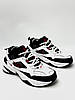Чоловічі кросівки Nike M2K Tekno White Black Red Найк М2К Текно чорно-білі з червоним, фото 5