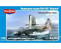 Micro-Mir 350-008 Атомная Подводная Лодка "Skipjack" Модель в Масштабе 1:350 Пластиковый Набор для Сборки