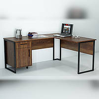 Офисный стол лофт СУЛВ-4-1 (1400x1400x750) Файервуд Гамма стиль (V3000)