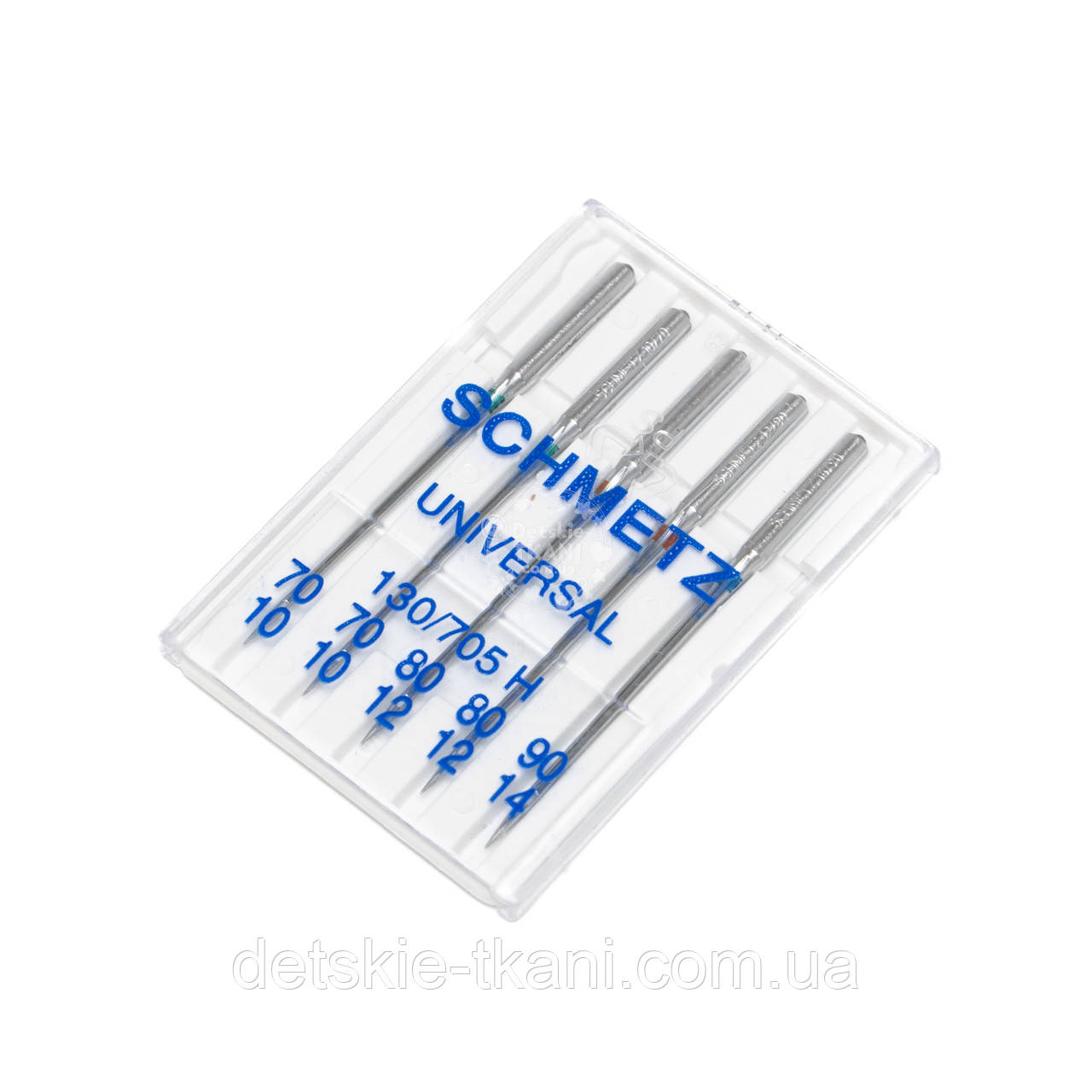 Набір голок для побутових швейних машин SCHMETZ Universal 130/705 H (2x70, 2x80, 1x90) 5 шт