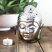 Аромалампа керамічна "Будда"  Mirror Silver Металізований Rezon D022