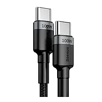 Кабель Baseus Cafule USB Type-C to USB Type-C Power Supply 2.0 100 Вт 20 В 5A 2 м Black/Grey (CATKLF-BLG1)