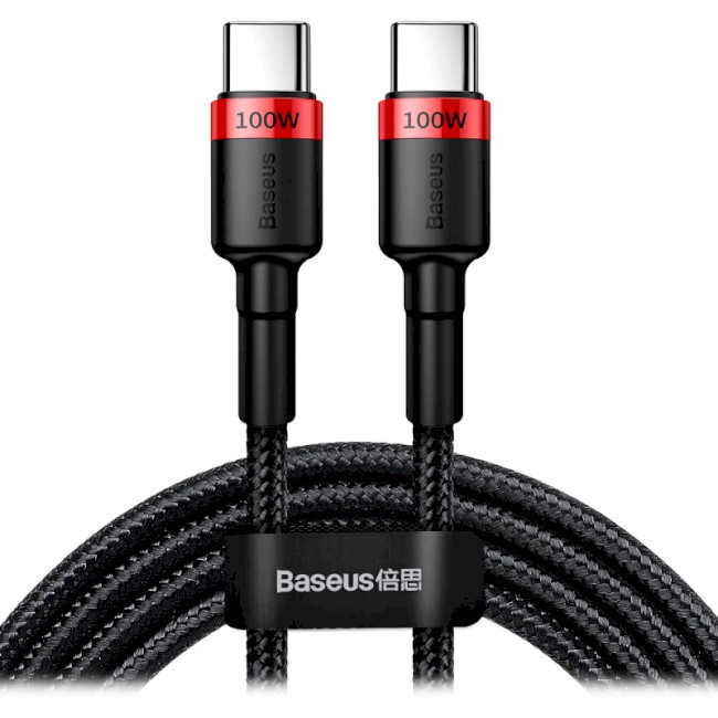 Кабель BASEUS Cafule Flash Charging Cable for Type-C PD2.0 100W 2м Red/Black (CATKLF-BL91)