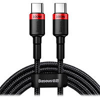 Кабель BASEUS Cafule Flash Charging Cable for Type-C PD2.0 100W 2м Red/Black (CATKLF-BL91)