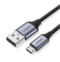 Кабель зарядный Ugreen Micro USB 2.0 5V2.4A 2M Black (US290) 60148